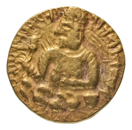Kushanas, Huvishka, c. 151-192, AV dinar, 7.96 g. Oesho