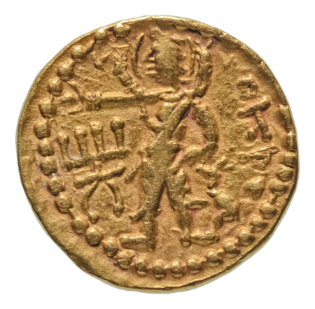 Kushanas, Huvishka, c. 151-192, AV dinar, 7.96 g. Oesho