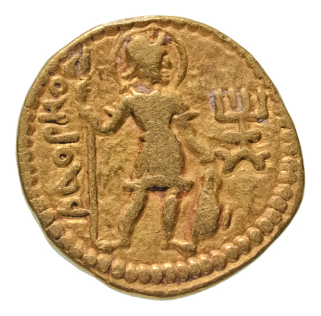 Kushanas, Huvishka, c. 151-192, AV dinar, 7.61 g. Shaoreoro