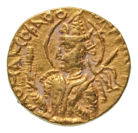Kushanas, Huvishka, c. 151-192, AV dinar, 7.88 g. Ardoksho