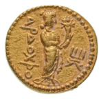 Stamp of Coins » Kushan Kushanas, Huvishka, c. 151-192, AV dinar, 7.88 g. Ardoksho