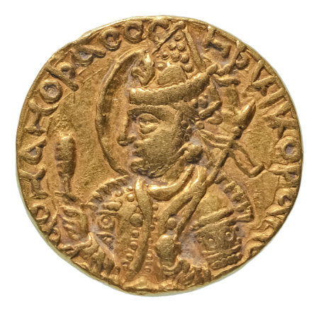 Kushanas, Huvishka, c. 151-192, AV dinar, 7.96 g. Ardoksho