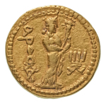 Stamp of Coins » Kushan Kushanas, Huvishka, c. 151-192, AV dinar, 7.96 g. Ardoksho
