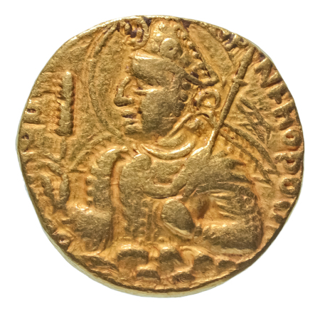 Kushanas, Huvishka, c. 151-192, AV dinar, 7.88 g. Shaoreoro