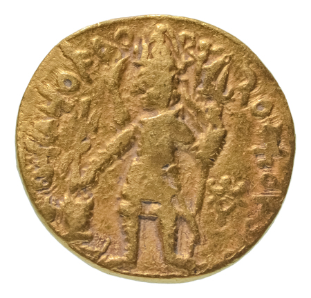 Kushanas, Vasudeva I, c. 190-230, AV dinar, 7.56 g. Oesho Bull