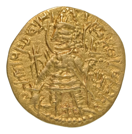 Kushanas, Vasudeva I, c. 190-230, AV dinar, 7.97 g. Oesho Bull