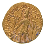 Stamp of Coins » Kushan Kushanas, Kanishka III, c. 267-270, AV dinar, 7.69 g. (21 mm). Oesho Bull