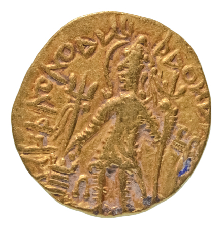 Kushanas, Kanishka III, c. 267-270, AV dinar, 7.69 g. (21 mm). Oesho Bull