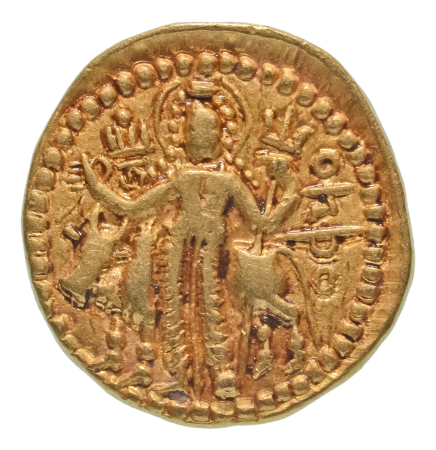 Kushanas, Kanishka III, c. 267-270, AV dinar, 7.69 g. (21 mm). Oesho Bull