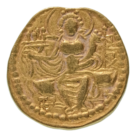 Kushanas, Kanishka III, c. 267-270, AV dinar, 7.72 g. (21 mm). Ardoksho