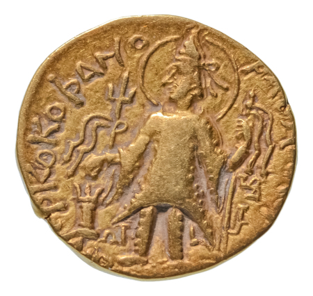 Kushanas, Vasudeva II, c. 275-300, AV dinar, 7.78 g. Ardoksho