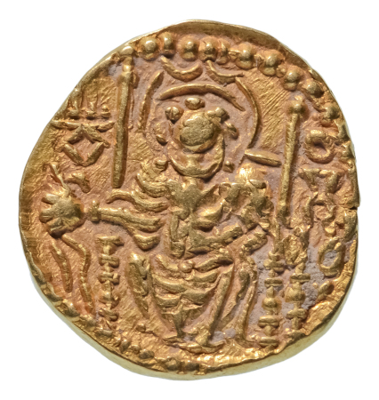 Kushanas, Vasudeva II, c. 275-300, AV dinar, 7.75 g. Ardoksho