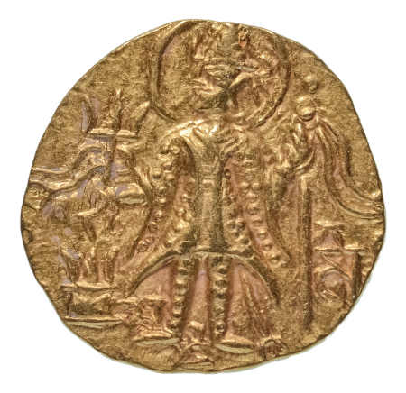 Kushanas, Vasudeva II, c. 275-300, AV dinar, 7.75 g. Ardoksho