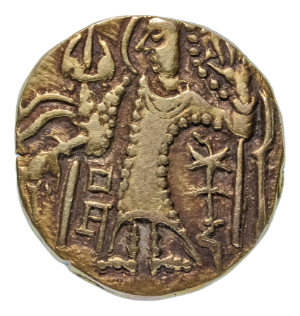 Kushanas, Hunnic tribes. Kidarites, Kidara, c. 365-390, AV dinar, 7.62 g. Ardoksho