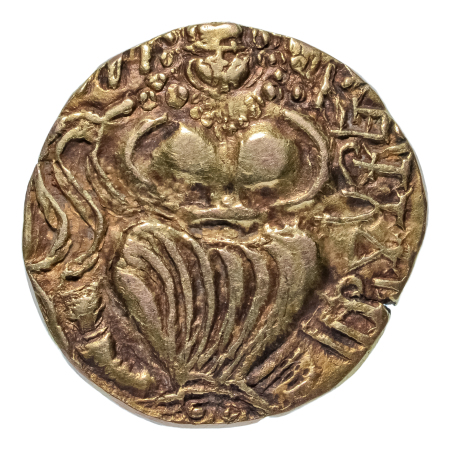 Kushanas, Hunnic tribes. Kidarites, Kidara, c. 365-390, AV dinar, 7.62 g. Ardoksho