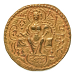 Stamp of Coins » Gupta Gupta Empire, Samudragupta, c. 335-375, AV dinar, 7.73 g. Javelin