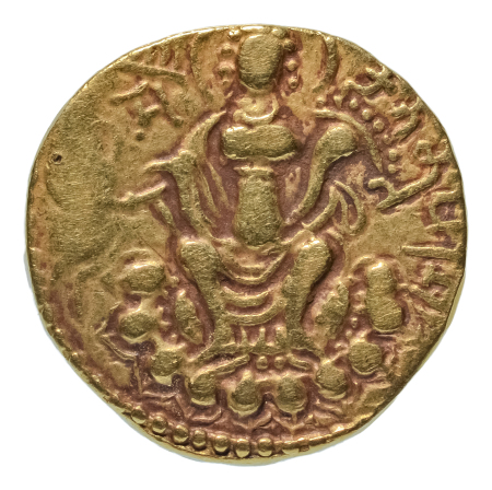 Gupta Empire, Samudragupta, c. 335-375, AV dinar, 7.47 g. Battle Axe