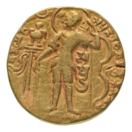 Gupta Empire, Samudragupta, c. 335-375, AV dinar, 7.56 g. Archer