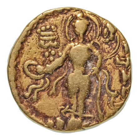 Gupta Empire, Chandragupta II, c. 380-413, AV dinar, 7.59 g. Parasol