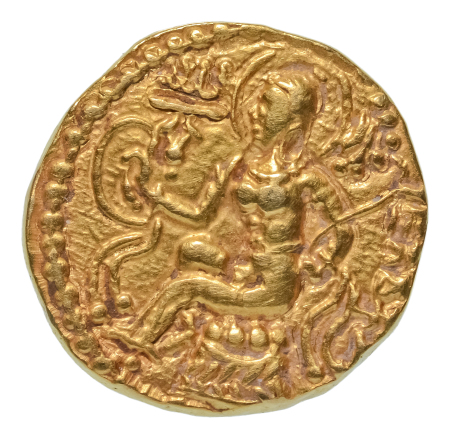 Gupta Empire, Chandragupta II, c. 380-413, AV dinar, 7.95 g. Horseman