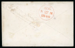 Stamp of Great Britain » 1840 1d Black and 1d Red plates 1a to 11 1840 (Aug 27) envelope to Eaton Bishop (Herefordshire) with 1840 1d black pl.1a