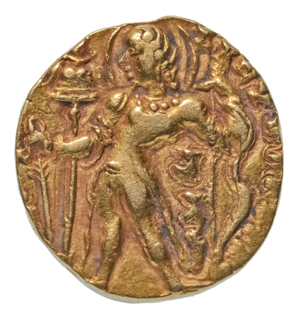 Gupta Empire, Chandragupta II, c. 380-413, AV dinar, 7.96 g. Archer