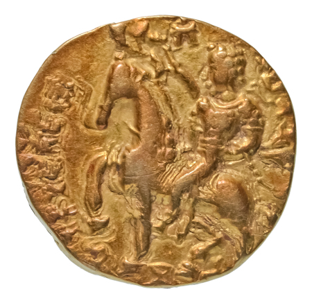 Gupta Empire, Kumaragupta I, c. 415-455, AV dinar, 7.98 g. Horseman
