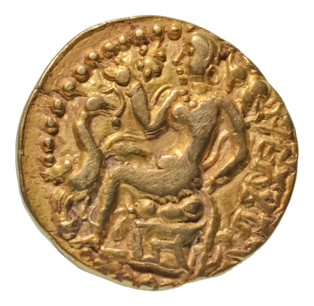 Gupta Empire, Kumaragupta I, c. 415-455, AV dinar, 7.98 g. Horseman