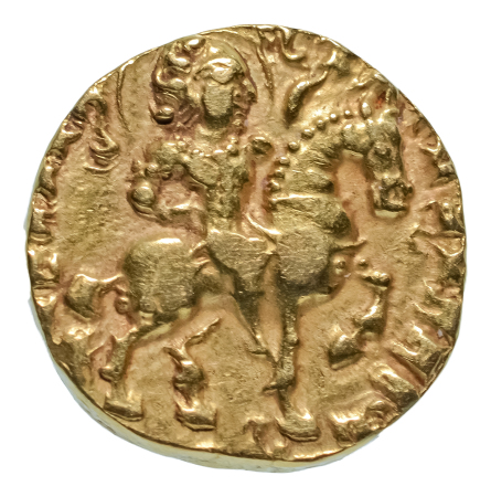 Gupta Empire, Kumaragupta I, c. 415-455, AV dinar, 8.23 g. Horseman
