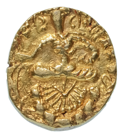 Gupta Empire, Narasimhagupta, c. 495-530, AV dinar, 10.42 g. Archer