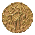 Stamp of Coins » Post-Gupta Post Gupta, Bengal, Samatata region, Khadga dynasty, Sri Dharanarata (possibly), c. 675-700, AV dinar, 5.56 g.