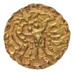 Stamp of Coins » Post-Gupta Post Gupta, Bengal, Samatata region, Khadga dynasty, Sri Dharanarata (possibly), c. 675-700, AV dinar, 5.56 g.