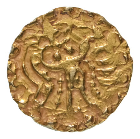 Post Gupta, Bengal, Samatata region, Khadga dynasty, Sri Dharanarata (possibly), c. 675-700, AV dinar, 5.56 g.
