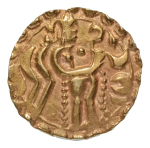 Stamp of Coins » Post-Gupta Post Gupta, Bengal, Samatata region, Khadga dynasty, Sri dharanarata (possibly), c. 675-700, AV dinar, 5.71 g.