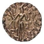 Stamp of Coins » Post-Gupta Post Gupta, Bengal, Samatata region, king of Kumarupa Bhaskaravarman (?), c. 650-700, AV dinar, 5.65 g.