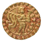 Stamp of Coins » Post-Gupta Post Gupta, Bengal, Samatata region, anonymous issue, c. 675-700, AV dinar, 5.74 g.