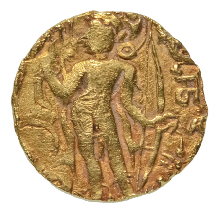 Samatata Kingdom, Chahamanas of Sakambhari, Vigraharaja IV, c. 1150-1164, AV dinar, 4.03 g.