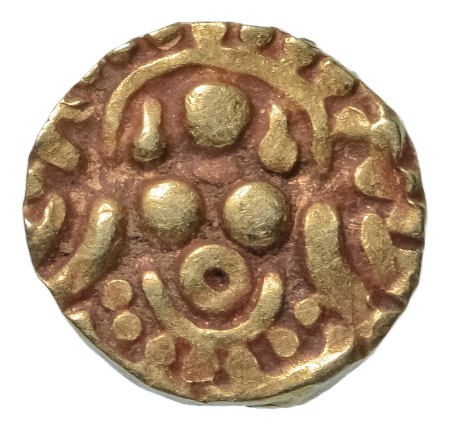 Chandellas of Jejakabhuti, Madanavarman, 1129-1163, AV half dinar, 1.02 g.