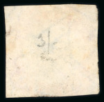 Stamp of India » 1854 Lithographs 1854 Lot of six 4a cut square examples depicting examples from 1st, 2nd, 4th and 5th printings