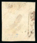 Stamp of India » 1854 Lithographs 1854 4a head III Frame II 4th printing with a variety showing extra blue line under bust