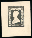 Stamp of India » 1854 Lithographs 1890 QV Gothic head essays. Five examples of the 1890 impressions of Queeen Victoria Gothic head essays