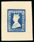Stamp of India » 1854 Lithographs 1890 QV Gothic head essays. Five examples of the 1890 impressions of Queeen Victoria Gothic head essays