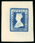 Stamp of India » 1854 Lithographs 1890 QV Gothic head essays. Five examples of the 1890 impressions of Queeen Victoria Gothic head essays