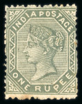 Stamp of India » 1855-1946 De La Rue and later Crown Colony Issues 1882 1r Khundo Sakharam postal forgery,