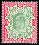 Stamp of India » 1855-1946 De La Rue and later Crown Colony Issues 1902 KEVII set 3p to 25r mint set (1a used), most with toned gum