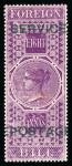 Stamp of India » Officials 1866 Government official imitations with overprints on 2a 4a, 8a full "FOREGIN BILL" stamps