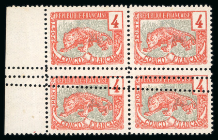 Stamp of Colonies françaises » Congo 1901, Congo, Panthère Y&T n°29, 4c rouge et ardoise,
