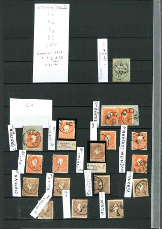 Stamp of Italian States » Lombardy Venetia 1850-1862, interesting and unusual collection of dozens of used stamps