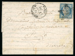 Stamp of France » Ballons Montés 1871, Lettre par Ballon Monté "Le Newton" à destination de St Lo (Manche)