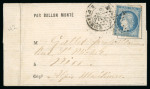 Stamp of France » Ballons Montés 1870, Lettre par Ballon Monté "Le Ville de Paris" à